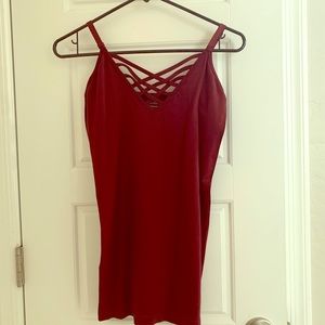 Maroon strappy cami